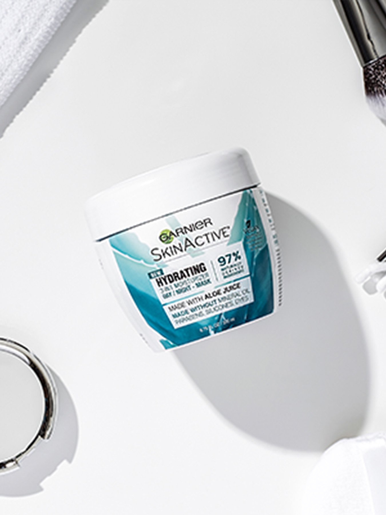 Garnier SkinActive Hydrating 3-in-1 Face Moisturizer with Aloe - 3-in-1 Face Moisturizer Mask